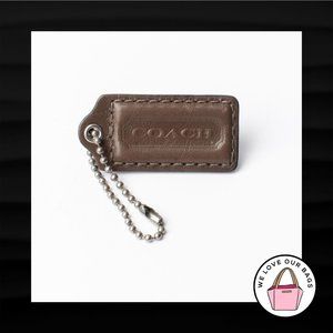 2" Medium COACH BROWN LEATHER KEY FOB